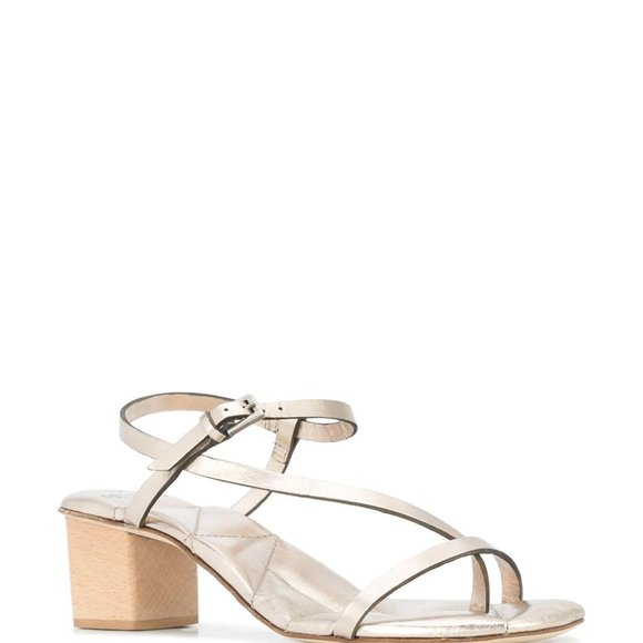 Del Carlo Shoes - Del Carlo Quilted Insole Chunky Heel Sandals